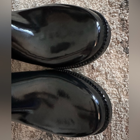 MICHAEL KORS BENJI RAIN BOOTIE/BOOTS BLACK w/ GOLD LOGO Size 8 - Picture 8 of 10